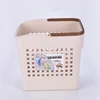 Best on houseware pp plastic handle foldable laundry hamper square laundry basket plastic woven basket