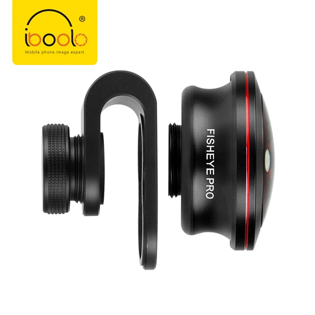 

Iboolo brand 10MM factory wholesale fisheye PRO lens mobile accessories optical lens for cell phone, Black