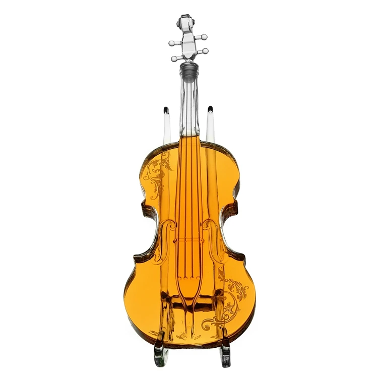 

Unique WHolesale Fancy Whiskey Vodka Liquor Violin Guitar Glass Decanter, Transparent