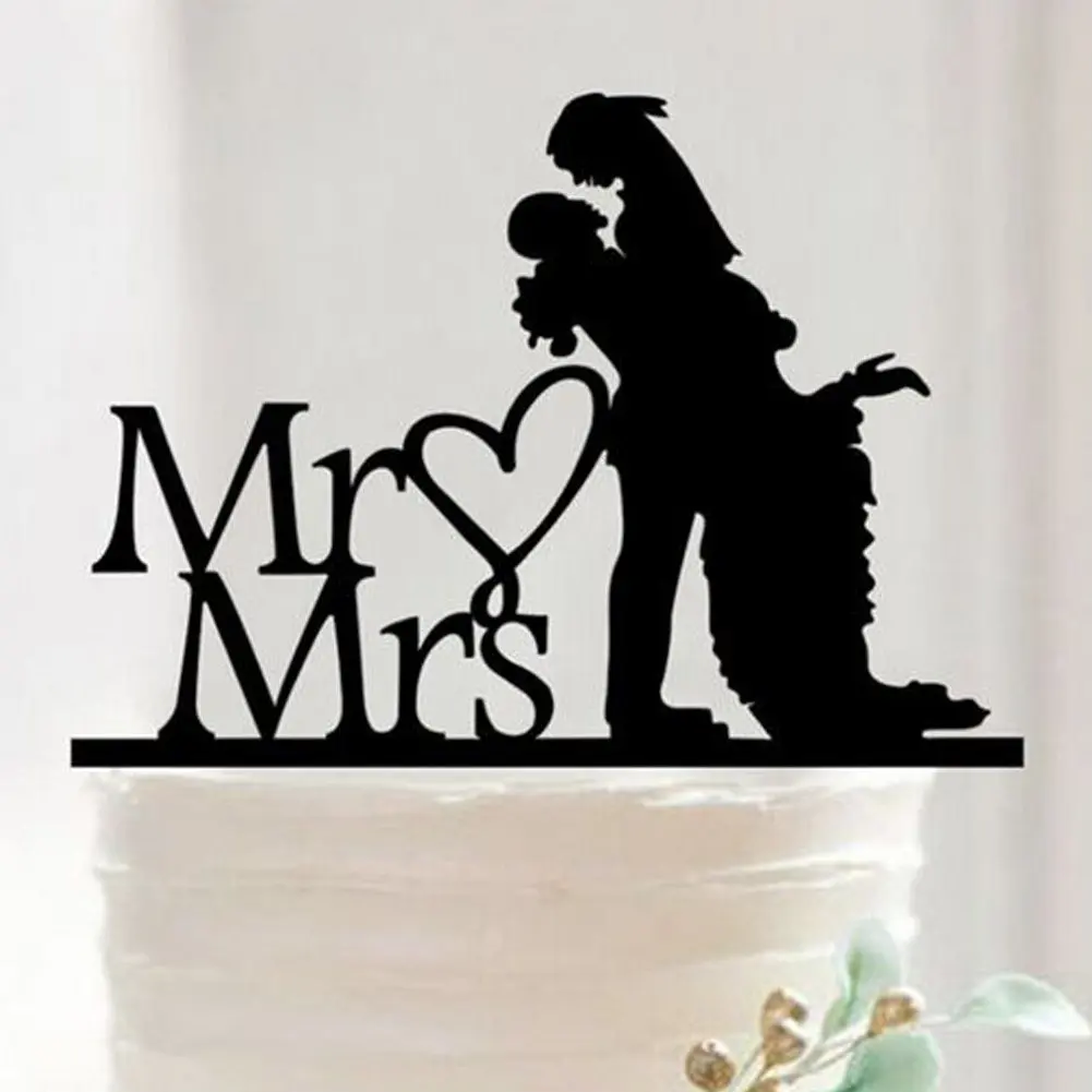 Mr and Mrs sign rustic wedding decorations cake decorating Black Acrylic Si...
