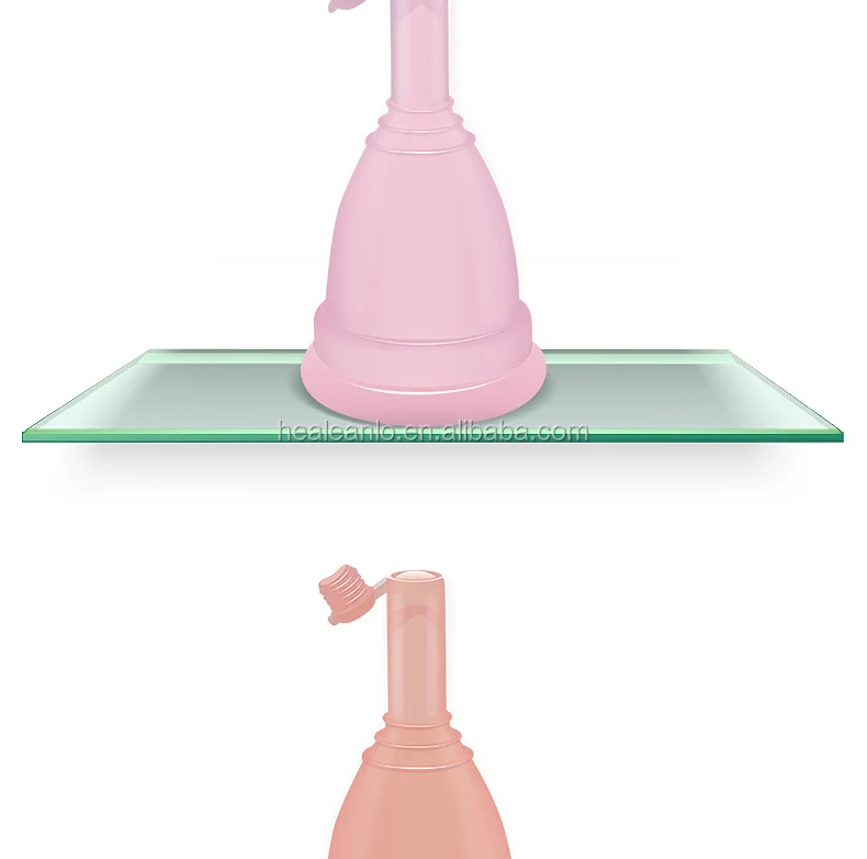 Ladies Hygiene Products Silicone Discharge Menstrual Cups With Valve