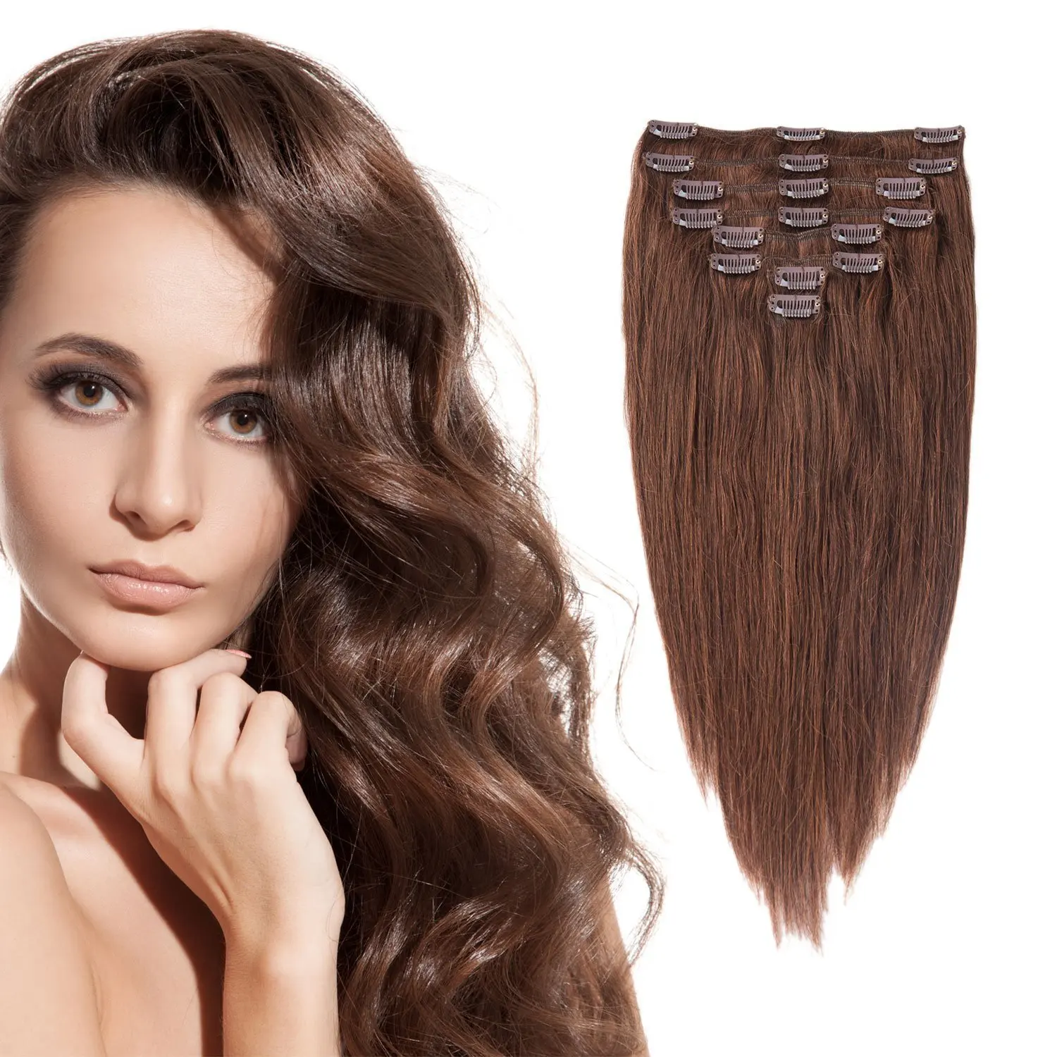 Buy Abhair Cheap Real Short Clip In Remy Human Hair Extensions