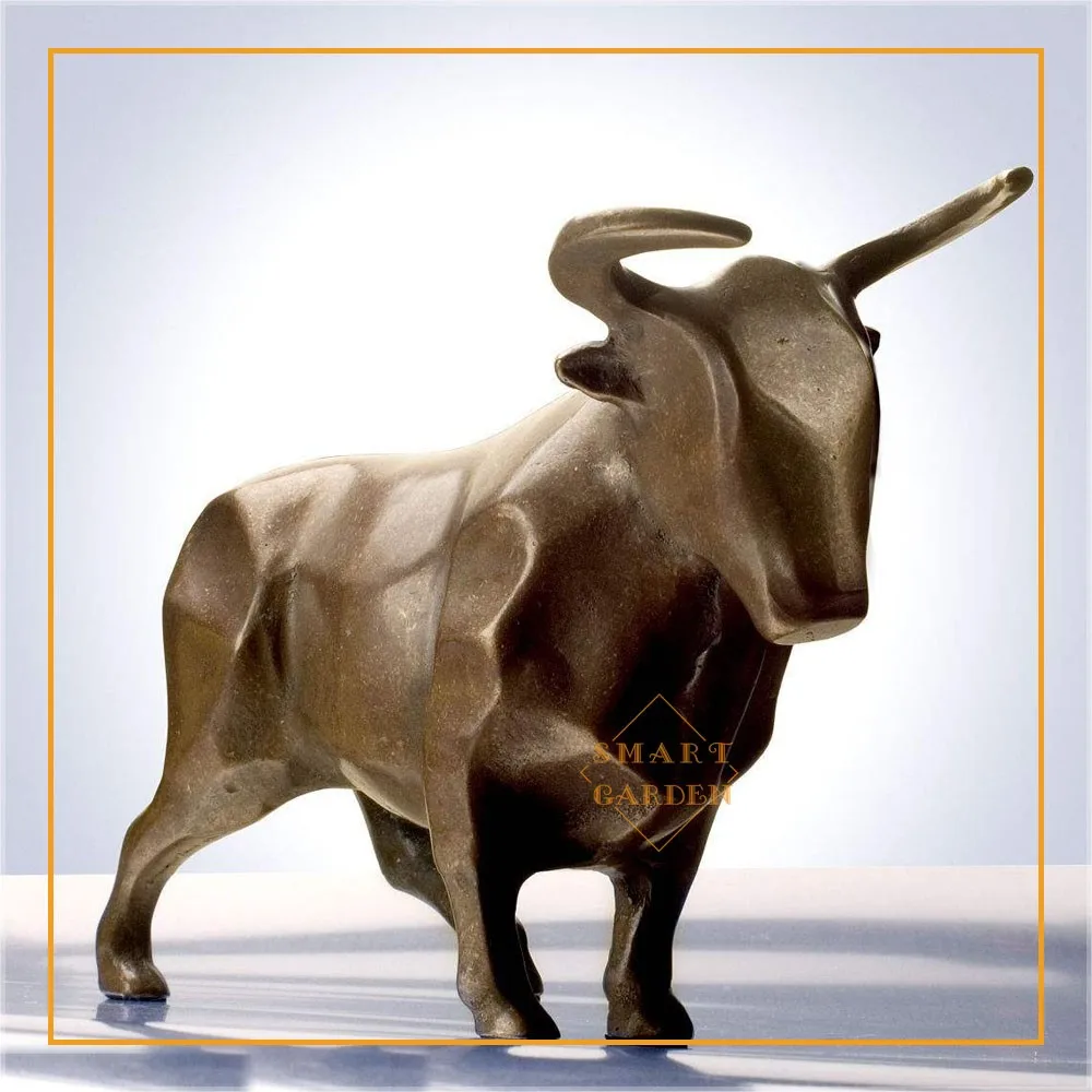 Indoor Home Decoration Metal Craft Bronze Bull Head Sculpture For Sale