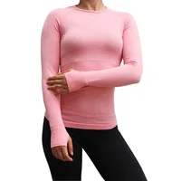 

custom design compression yoga tops female gymwear gym clothing sportswear workout women long sleeve crop top