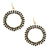 Stock products costume accessories custom hanging new design acrylic gold jhumka seed bead dangle earrings design with price