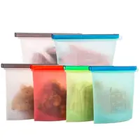 

Reusable Silicone Food Storage Bags, 4 Pack Grade Silicone Freezer Bags, Airtight Seal Food Container