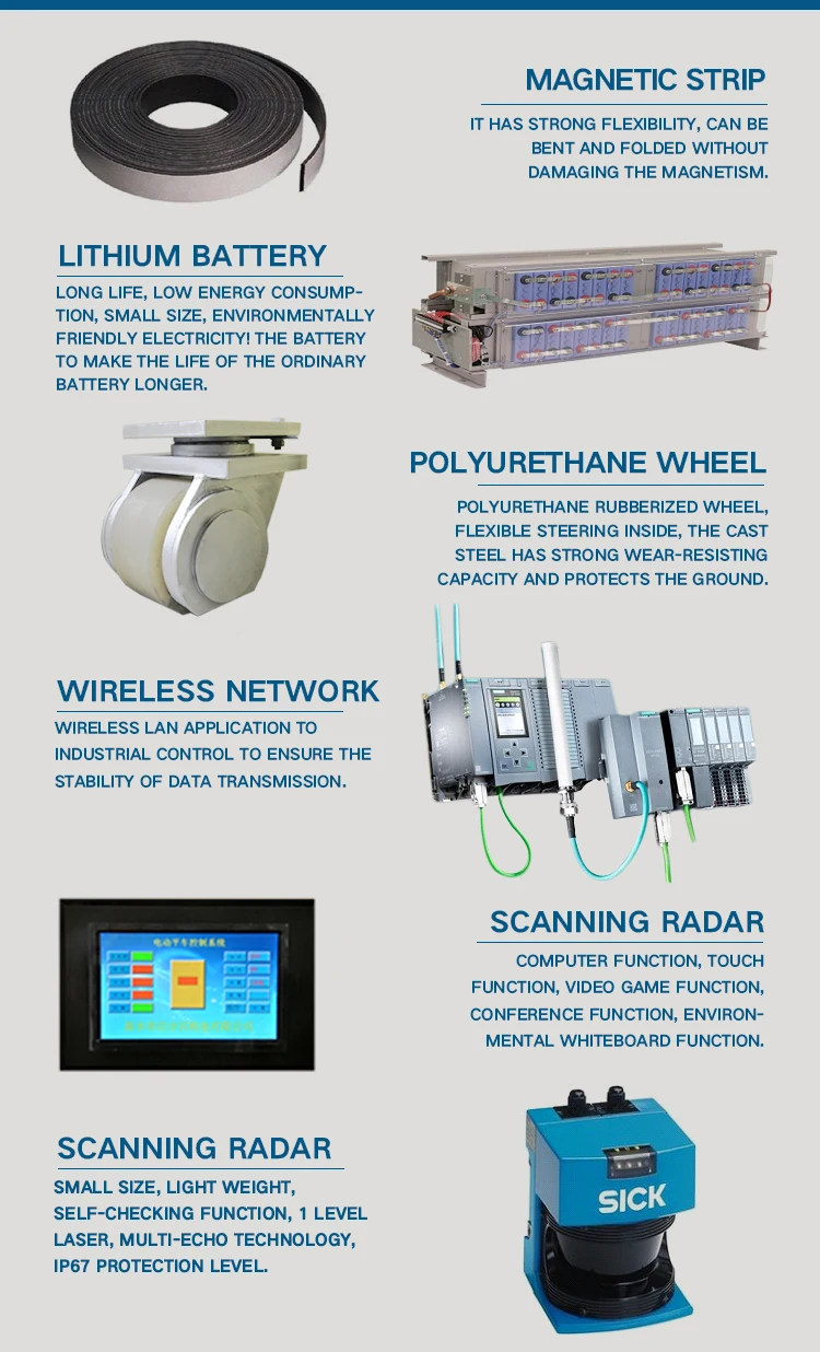 product-750-1236 2-50T Industry Standard Agv Transfer Cart Automatic Guided Vehicle