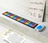 rubber covered hand roll piano folding China colorful silicone electronic organ hand roll piano 37/49/61/88 keys