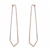 Chic Dainty Hoop Earrings Lightweight Cut Out Earrings Stainless Steel Drop Dangles