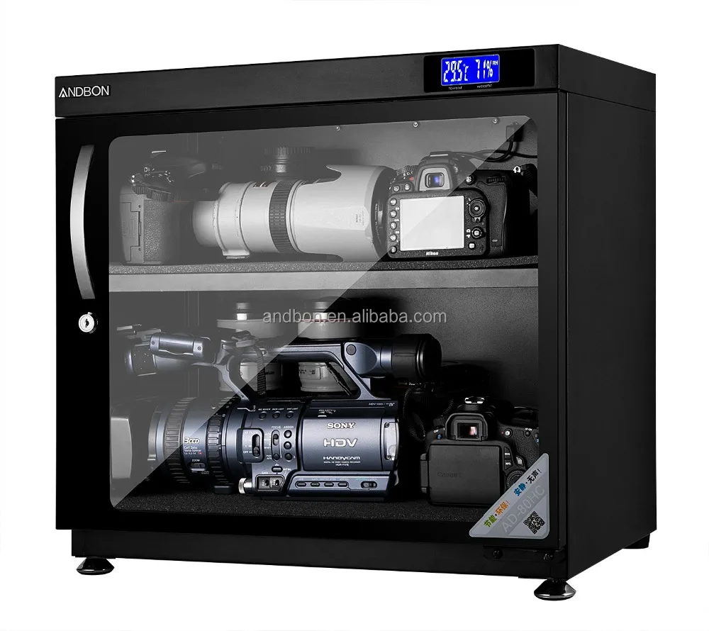 
80L Automatic Dehumidification LED Digital Display Dry cabinet for Lens Camera 