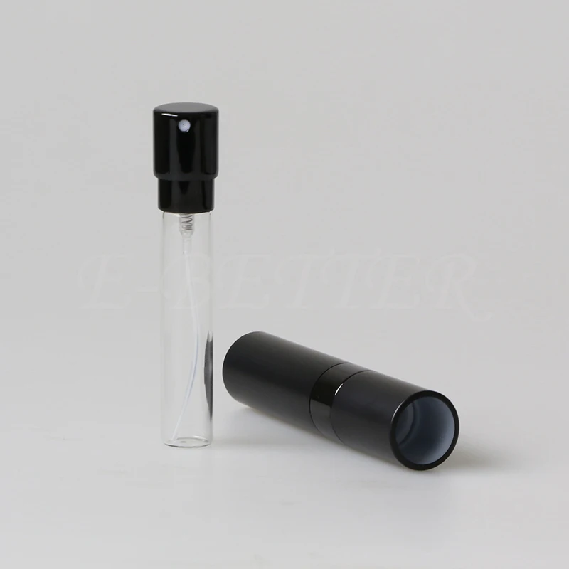 
Luxury metal perfume atomizer 8ml 10ml matte black mini perfume spray bottle 