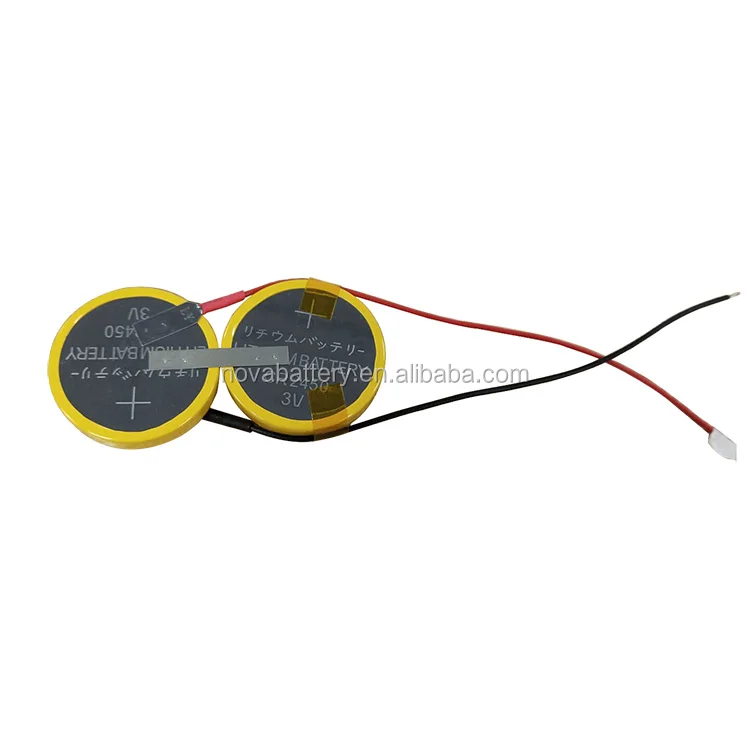 CR2045 Button Cell - 3V Lithium Battery CR2450 with Solder Tabs