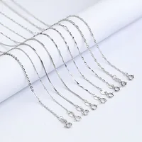 

Best Selling 925 Sterling Silver Box Chain jewelry base Italian adjustable 16-18-24 inch necklace Jewelry For Women