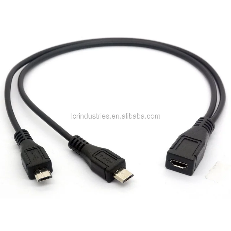 Glat cilia Wedge Source Micro USB Female Splitter to dual Micro USB Male Charger Cable 2 in 1  on m.alibaba.com