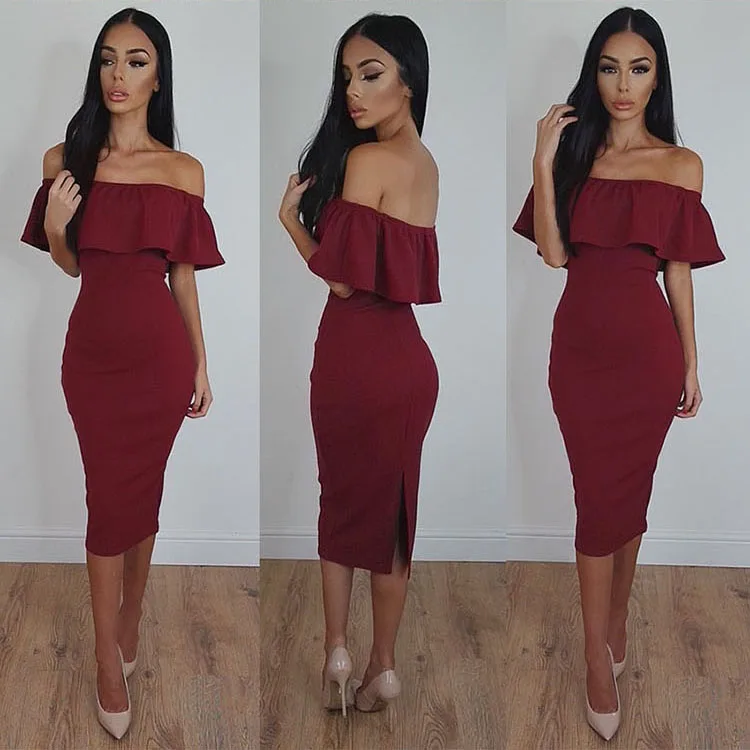 

Wholesale 2019 Women Clothing Off Shoulder Dress