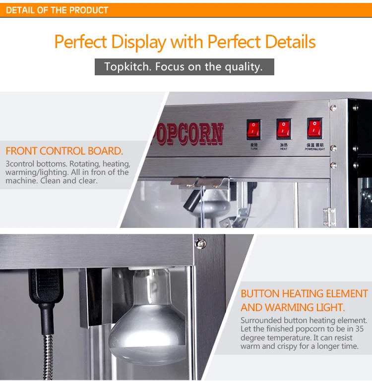 CE ETL Approved All Stainless Steel Commercial Popcorn Machine Popcorn Maker Price
