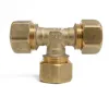 Good quality 3 way tee union brass pex fitting connecting use for water supply