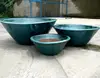 [wholesale] Glazed low bowl - Round ceramic glazed low bowl planter - Outdoor glazed pot - Vietnam pottery Manufacturer