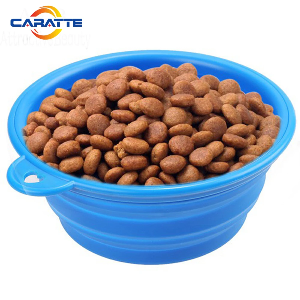 

Dongguan factory FDA personalized fancy folding silicone pet dog bowl, Panton color