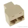 8P8C RJ45 for CAT5 Ethernet Cable LAN Port 1 to 2 Socket Splitter 1x2 Connector Adapter Coupler Tee Joint