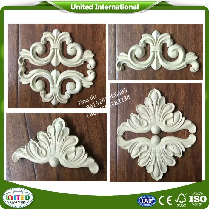 Rosettes onlay Architectural decoration design wooden applique