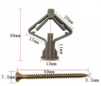 Nylon Wall Plug Plastic Concrete Ceiling Anchor Size Buy Plastic