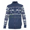 Wholesale winter thermal merino wool full zip mens crew neck casual knit cashmere sweater for men