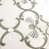 Flower Pattern Mirror Wall Mable Mosaic Inlay Waterjet Tile