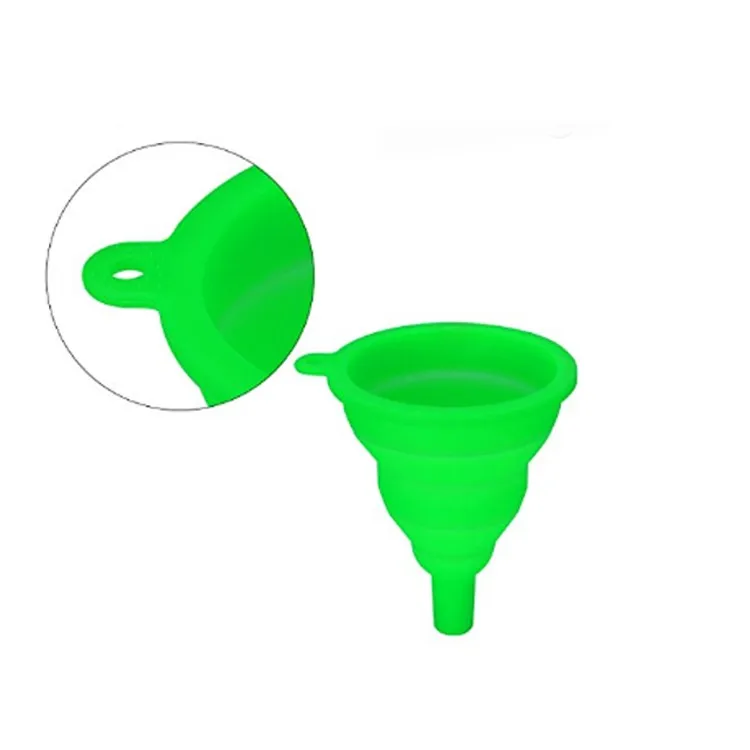 

Wholesale mini silicone foldable funnel for oil liquid, Pantone color