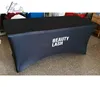 white logo iron-free repeated usable stretch spandex lycra black massage bed covers with elastic for Lash massage