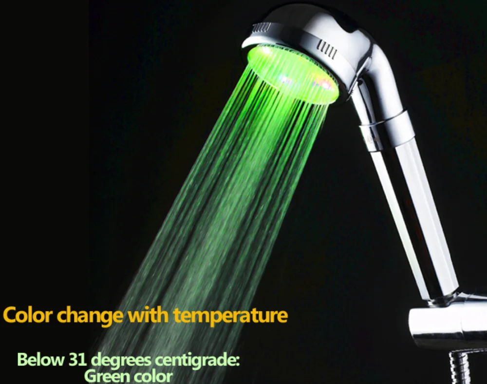 Temperature Control Shower Head Save Water With Led Lights Buy Led