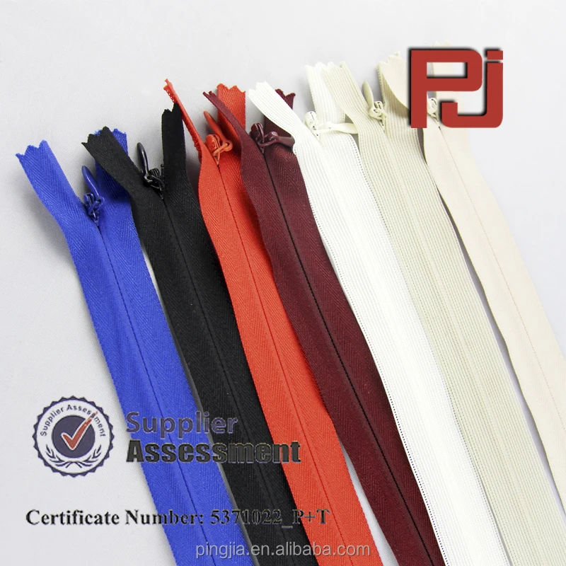 

#3 invisible nylon zipper, Pantone colors