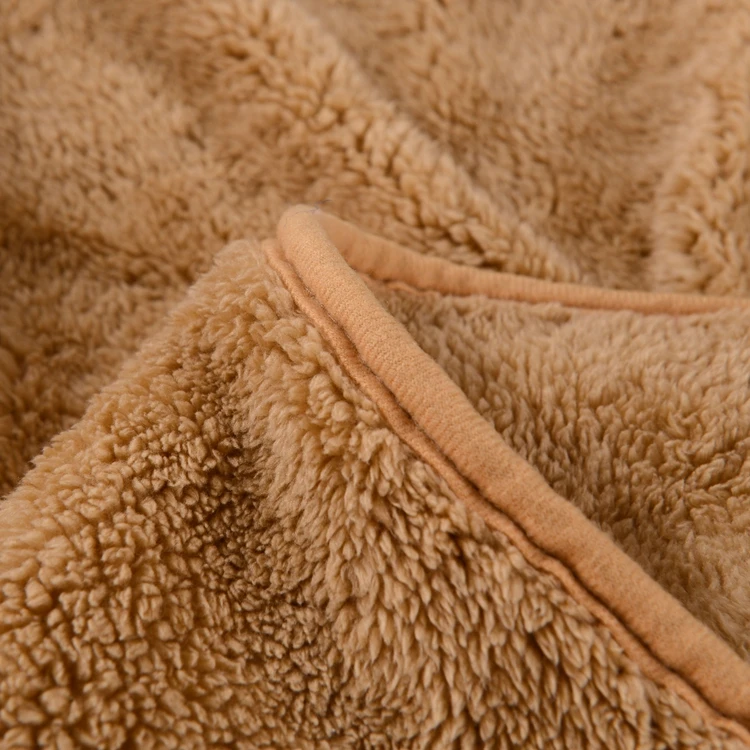 Professional manufacturer promotion plain dyed soft sherpa fleece blanket wholesale