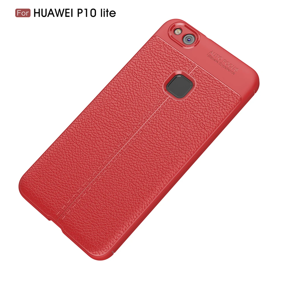 2017 New Design Carbon Fiber Lichee Pattern For Huawei P10 Lite Soft TPU Case For Huawei P10 Lite
