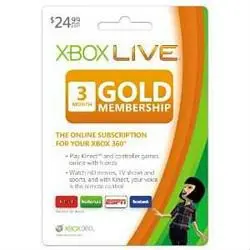 xbox live gold membership 3 months