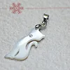 Korean version of the natural shell ornaments white MOP shell cat pendant ornaments