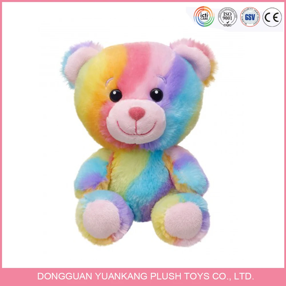 rainbow colored teddy bears