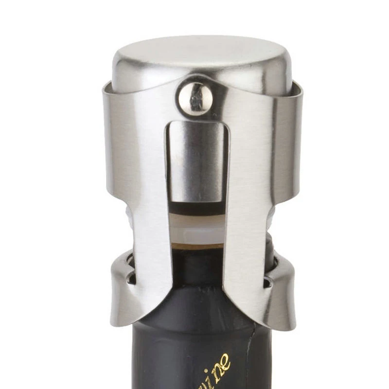 

Promotion Simple Silver Wholesale Champagne Stainless Steel Vacuum Bulk Wine Stopper, Gun black