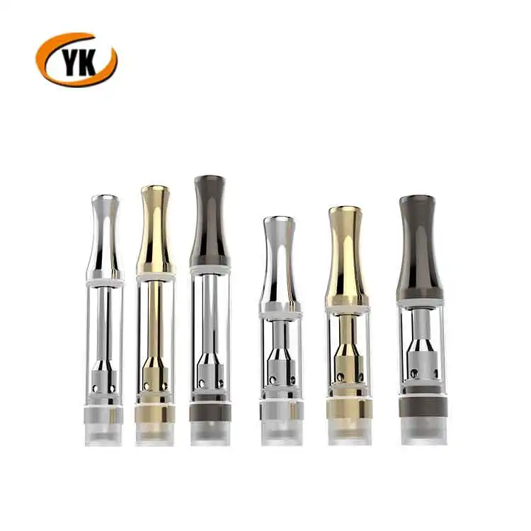 

510 thread glass Ceramic vape cartridge cbd oil vaporizer cartridge, Chrome/gold/gun-metal