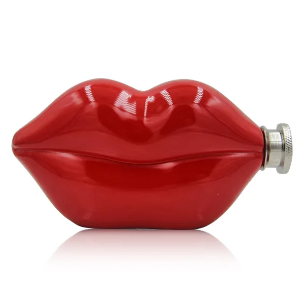 

304 Stainless steel funny red lip hip flask 5oz stainless steel flask
