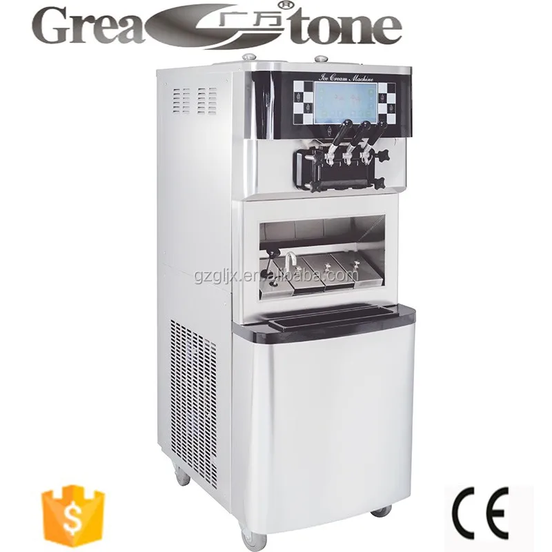 Vertical 5 Handle Soft Ice Cream Machine Five Flavors Commercial Softy