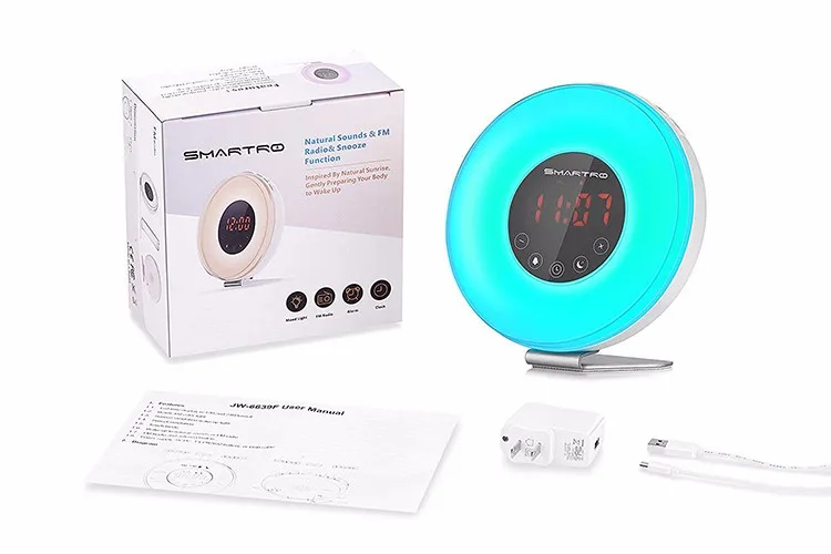 Retro Radio Controlled Twin Bell Wifi Ip Onn Fm Wave Alarm Clock With