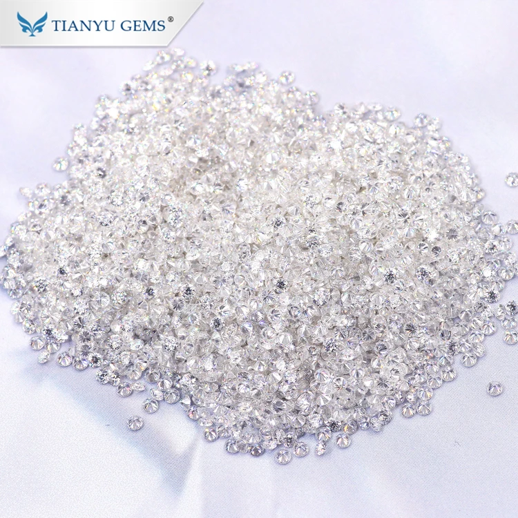 

tianyu gems small size 0.8mm to 3.0mm round brilliant cut colorless DEF loose diamond moissanite