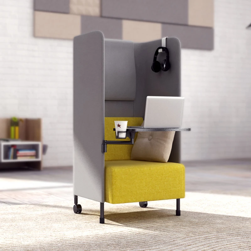 
Acoustic Partition Sofa Moveable Office pods with screen 