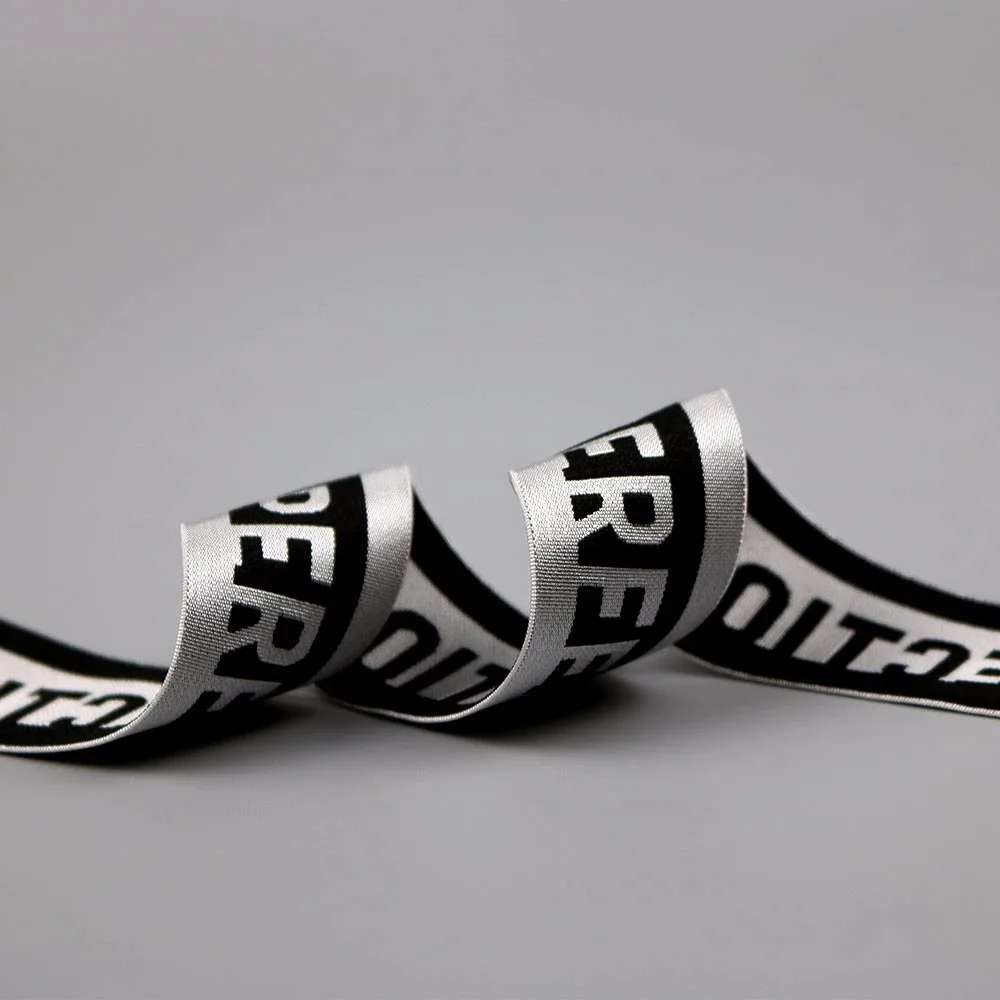 Factory supplier 30mm custom logo jacquard nylon elastic band for waistband