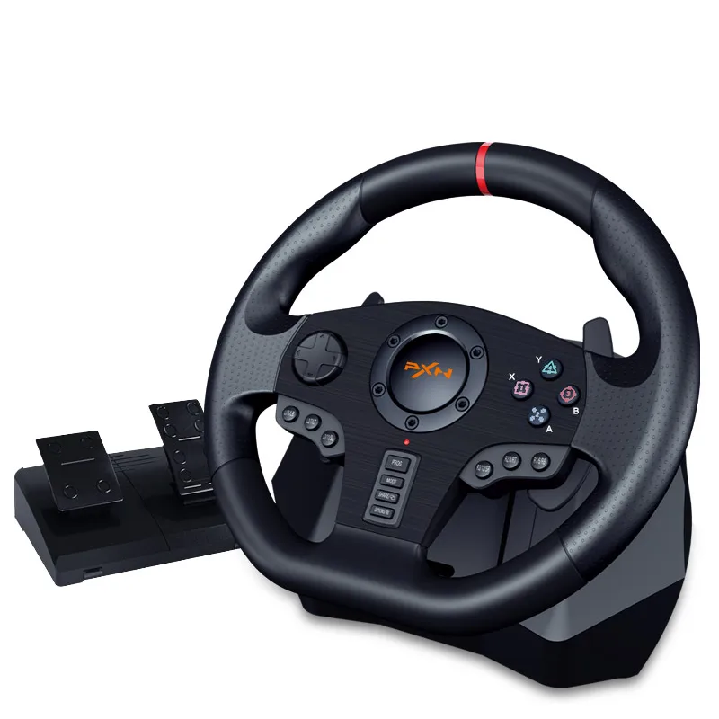

PXN-V900 900 degree Double Vibration Racing Steering Wheel for PC/PS3/PS4/Xbox oneSwitch X-Input/D-Input, Black