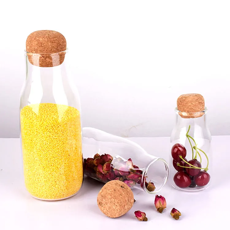 10 Oz 300ml Tall Glass Jars With Cork Lid Bottle Buy Clear Glass