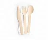 Plastic Free ECO-Friendly Flatware Sets Wooden Disposable Cutlery