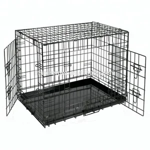 Image of Black Metal Kennel Wholesale wire dog cage