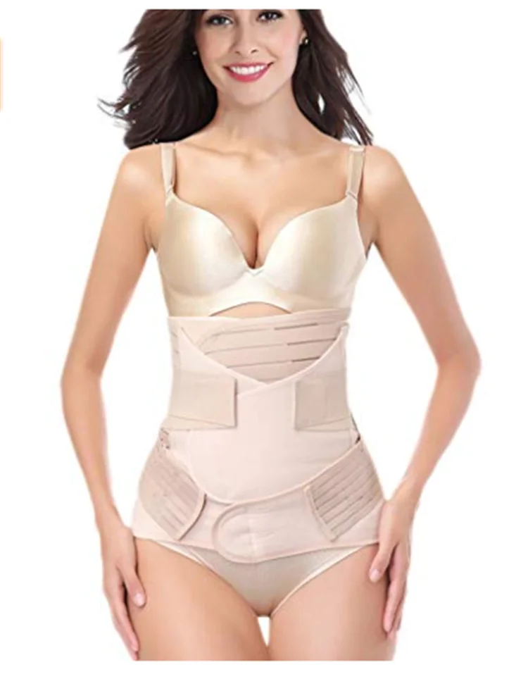 

Postpartum Support Recovery Girdle Corset Belly Waist Pelvis Belt Belly Wrap, Skin or customized color